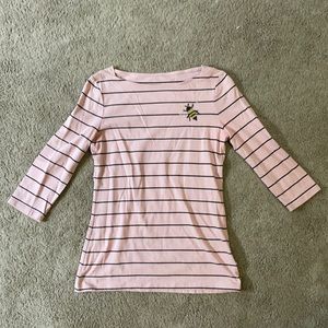 A New Day striped boatneck with bee detail, size S